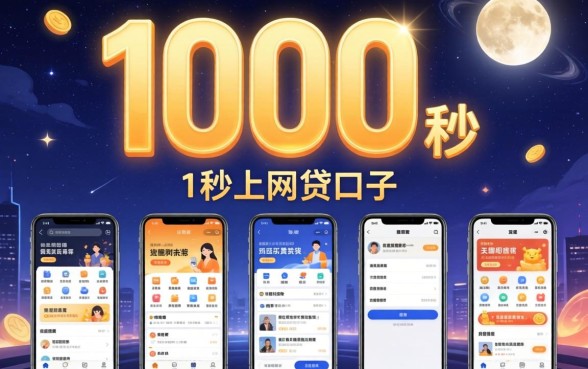 1000秒下的网贷口子,概览5个无视黑花半夜下款的网贷软件