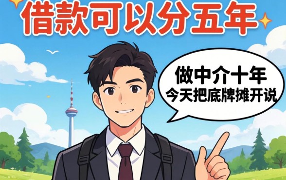 哪种借款可以分五年？做中介十年，今天把底牌摊开说