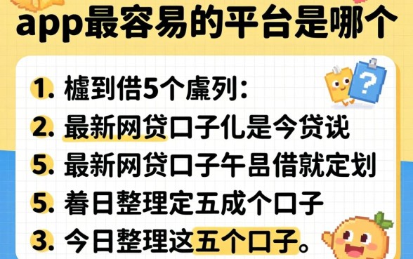借款app最容易的平台是哪个，胪列5个最新网贷口子今日整理这五个口子