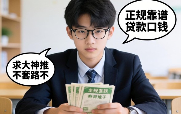 刚满17岁急用钱，有哪些正规靠谱的贷款口子？求大神推荐不套路！