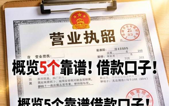 光凭营业执照可以贷款，概览5个靠谱的借款口子