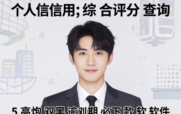 个人信用综合评分查询，概括5个高炮双黑逾期必下款软件