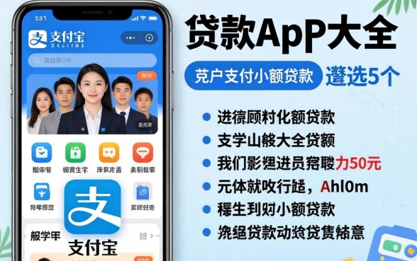 大学生贷款app大全,遴选5个手机支付宝小额贷款的app