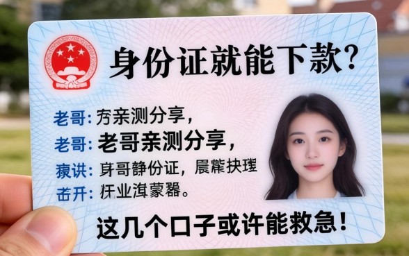 只有身份证就能下款？老哥亲测分享，这几个口子或许能救急！