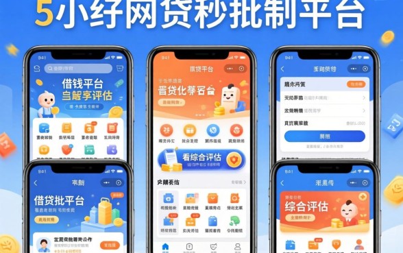 哪些小额网贷秒批的平台，陈列5个借钱平台不看综合评估的软件