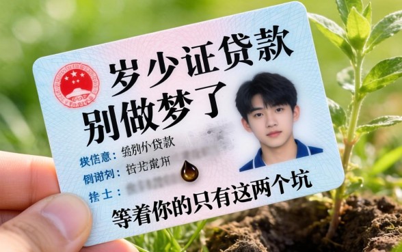 16岁凭身份证贷款?别做梦了,等着你的只有这两个坑