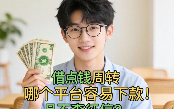 刚满十八岁想借点钱周转，哪个平台容易下款且不查征信？