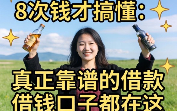借了8次钱才搞懂:真正靠谱的借款借钱口子都在这
