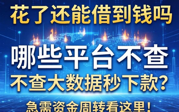 大数据花了还能借到钱吗？哪些平台不查大数据秒下款？急需资金周转看这里！