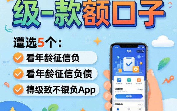 2026下款的大额口子,遴选5个不看年龄征信负债的app