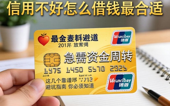 信用不好怎么借钱最合适？急需资金周转，这几个靠谱渠道和避坑指南你必须知道