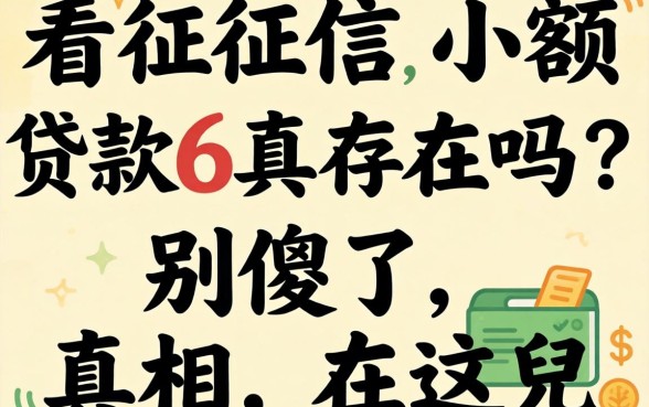 不看征信小额贷款6真存在吗？别傻了，真相在这儿