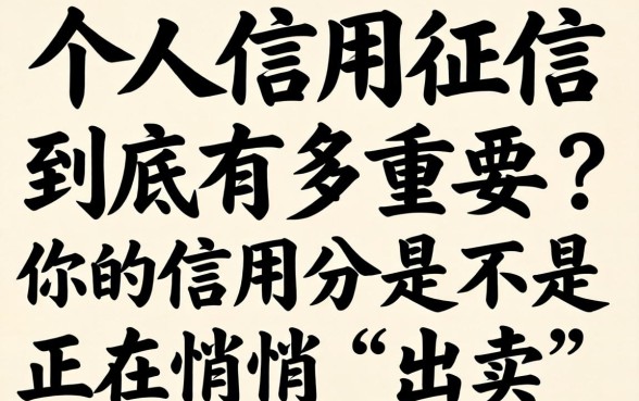 人行个人信用征信到底有多重要？你的信用分是不是正在悄悄“出卖”你？