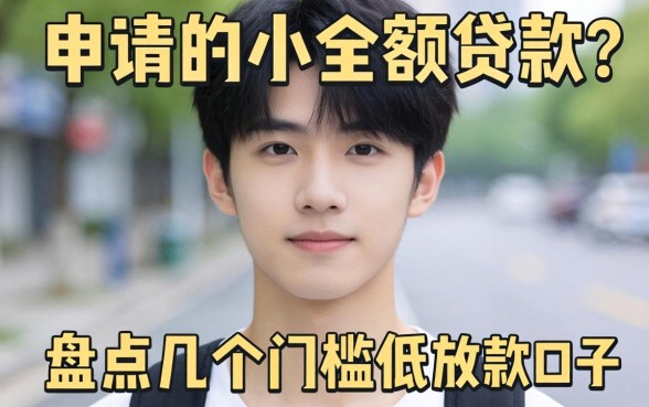 20岁可以申请的小额贷款有哪些？盘点几个门槛低的放款口子