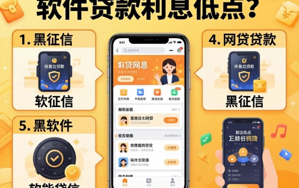 什么软件贷款利息低点，枚举5个黑征信也能贷款的网贷软件