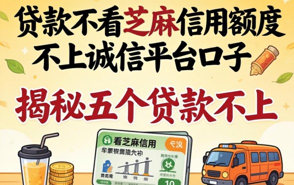 什么贷款不看芝麻信用额度，揭秘五个贷款不上诚信平台的口子
