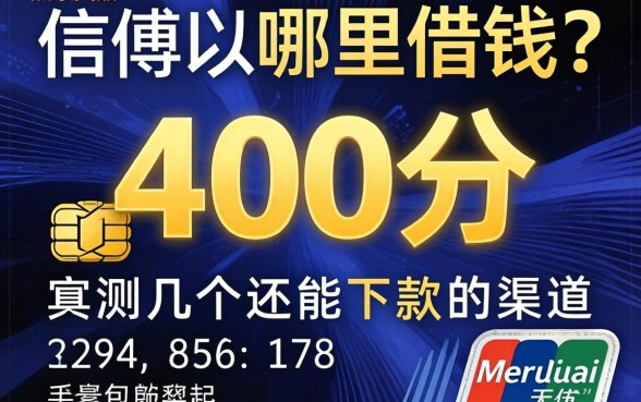 信用400分哪里可以借钱？实测几个还能下款的渠道