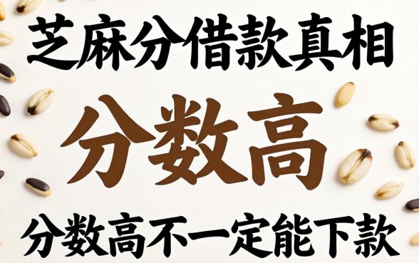 2026年芝麻分借款真相:分数高不一定能下款