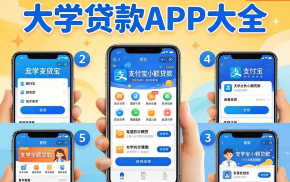 大学生贷款app大全,遴选5个手机支付宝小额贷款的app