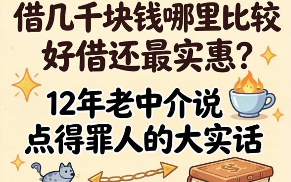 借几千块钱哪里比较好借还最实惠？12年老中介说点得罪人的大实话