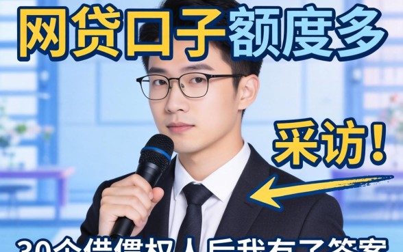 哪一个网贷口子额度多？采访了30个借款人后我有了答案