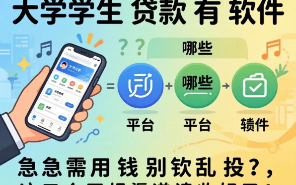 大学生贷款软件有哪些平台？急需用钱别乱投，这五个正规渠道请收好！