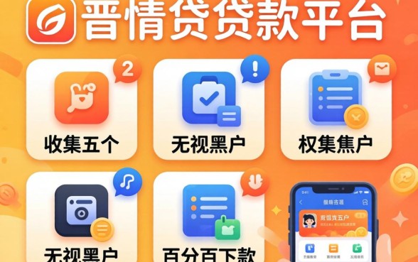 像晋情贷一样的贷款平台，归集五个无视黑户百分百下款app