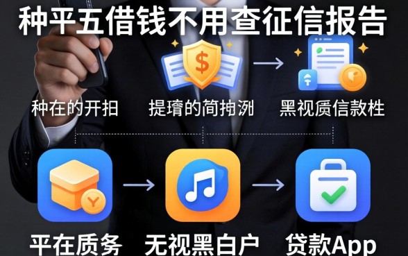 哪个平台借钱不用查征信报告的,细致阐述五个无视黑白户的贷款app