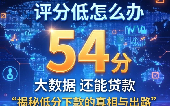 大数据评分低怎么办？大数据54分还能贷款吗？揭秘低分下款的真相与出路