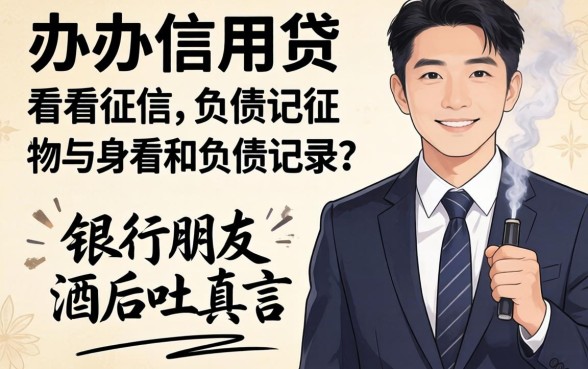 办信用贷看不看征信和负债记录？银行朋友酒后吐真言
