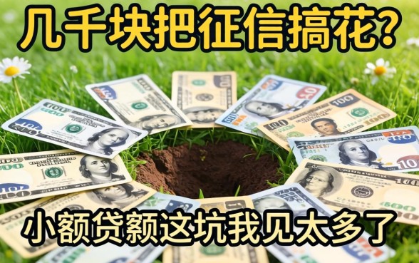 借几千块把征信搞花？小额贷款这坑我见太多了