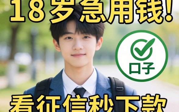 刚满18岁急用钱，求推荐几个不看征信秒下款的口子？