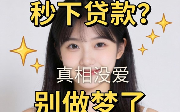 什么可以秒下贷款?别做梦了,真相没那么好看