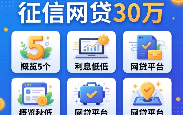 不看征信的网贷30万，概览5个利息低的网贷平台