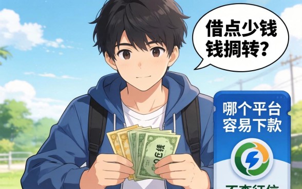 刚满十八岁想借点钱周转，哪个平台容易下款且不查征信？