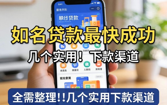 在手机上怎么贷款最快成功?整理了几个实用的下款渠道