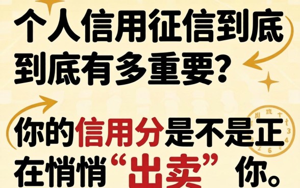 人行个人信用征信到底有多重要？你的信用分是不是正在悄悄“出卖”你？