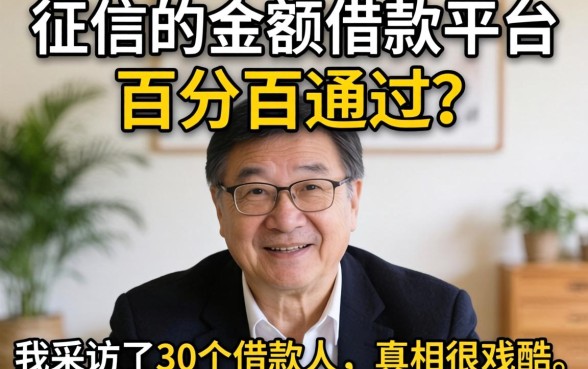 不查征信的小额借款平台百分百通过?我采访了30个借款人,真相很残酷