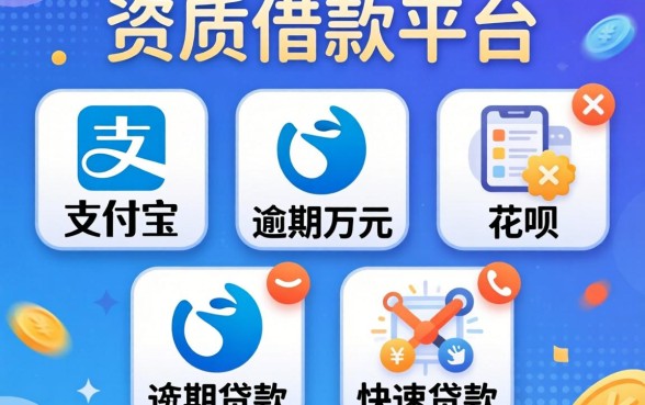 不看资质借款平台，归集五个支付宝花呗逾期万元快速贷款app