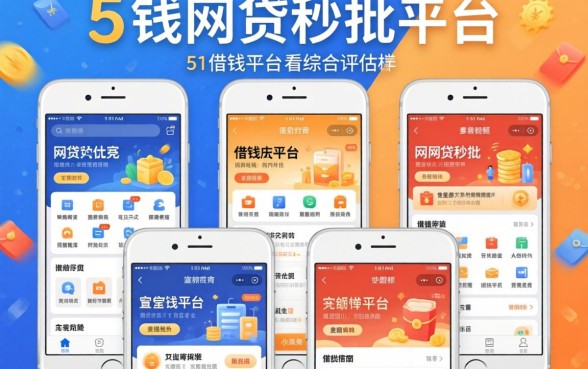 哪些小额网贷秒批的平台，陈列5个借钱平台不看综合评估的软件