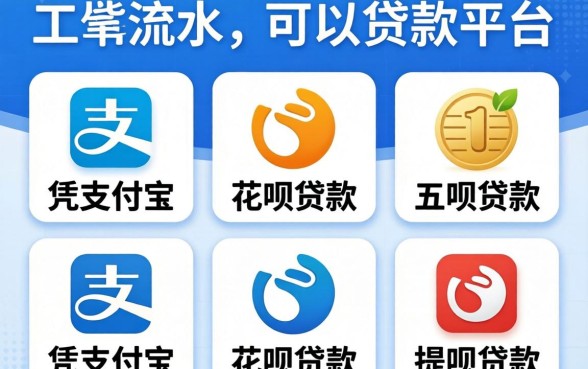 凭工资流水可以贷款的平台有哪些，规整五个凭支付宝花呗贷款的平台