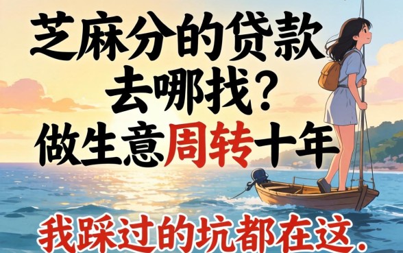 不需芝麻分的贷款去哪找？做生意周转十年，我踩过的坑都在这