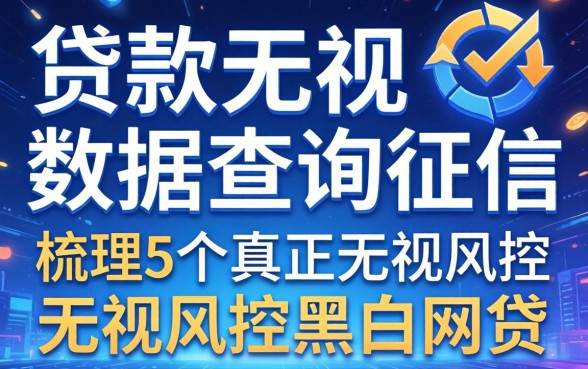 什么贷款无视大数据查询征信，梳理5个真正无视风控黑白的网贷