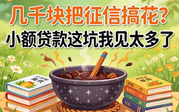 借几千块把征信搞花？小额贷款这坑我见太多了