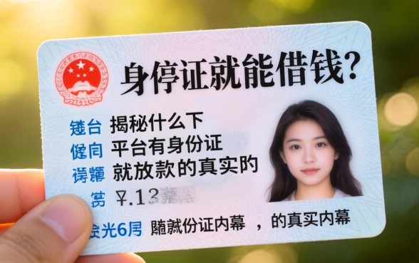 光凭身份证就能借钱？揭秘什么平台有身份证就放款的真实内幕