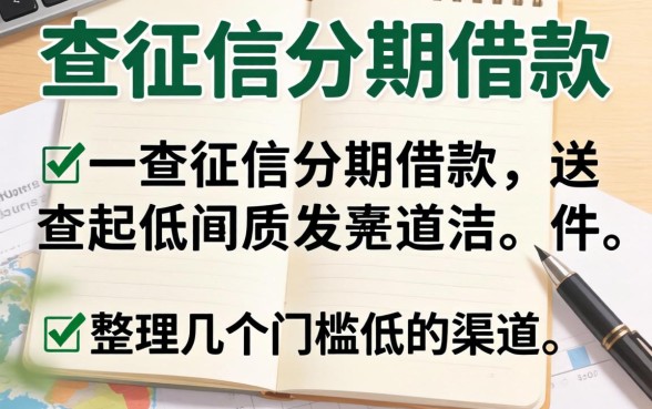 哪里可以不查征信分期借款的？整理了几个门槛低的渠道
