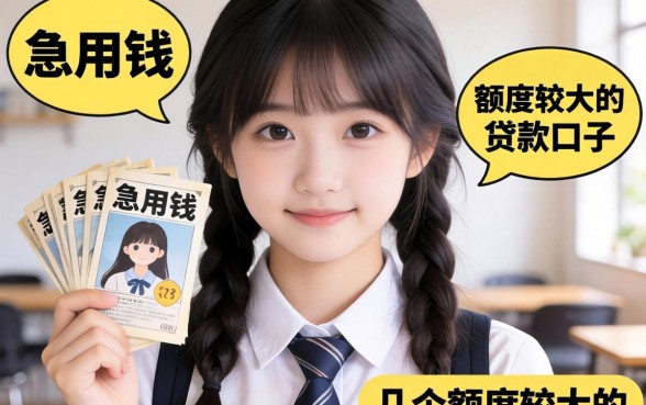 大学生急用钱？分享几个额度较大的贷款口子