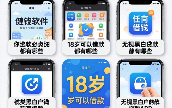 借钱软件都有哪些18岁可以借款的，归纳五个无视黑白户的贷款app