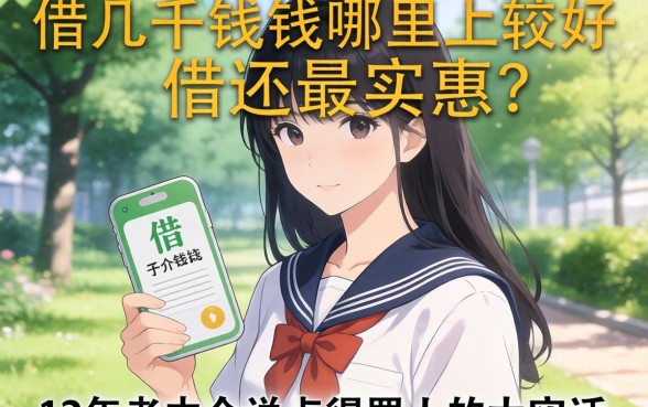 借几千块钱哪里比较好借还最实惠？12年老中介说点得罪人的大实话