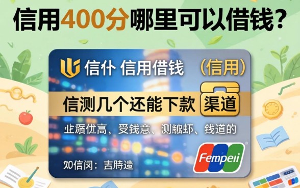 信用400分哪里可以借钱？实测几个还能下款的渠道